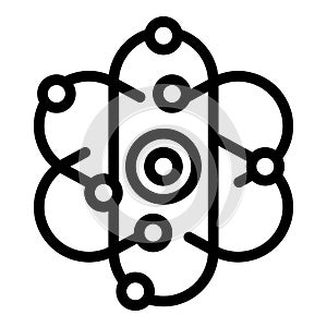 Atomic nuclear icon outline vector. Plant atomic burn