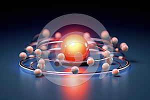 Atomic nucleus electrons neutrons protons. model shows that an atom is mostly empty space, with electrons orbiting a