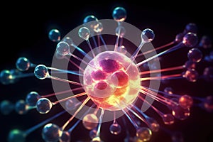 Atomic nucleus electrons neutrons protons. model shows that an atom is mostly empty space, with electrons orbiting a