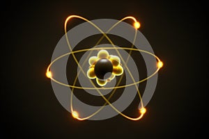 Atomic nucleus electrons neutrons protons. model shows that an atom is mostly empty space, with electrons orbiting a