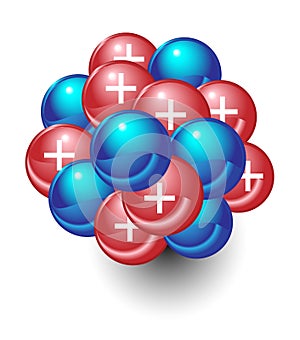 Atomic Nucleus with Protons and Neutrons