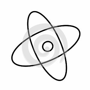 atomic nucleus scientific icon