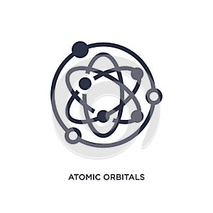 atomic orbitals icon on white background. Simple element illustration from education concept