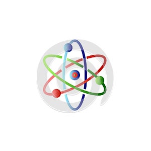 Atomic orbitals vector icon