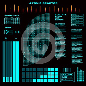 Atomic reactor Futuristic virtual graphic touch user interface