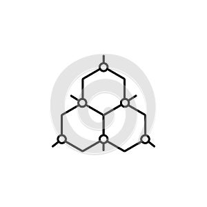 atomic structure, atoms, chemical formula icon. Element of technology icon for mobile concept and web apps. Thin line atomic