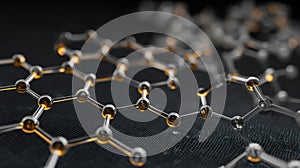 atomic structure glowing nodes network
