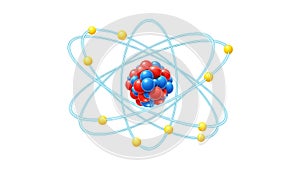 Atomic Structure Model 3D Illustration
