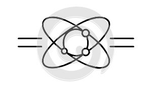 Atomic Structure Nucleus Electrons Quantum Physics Vector, vector design Generative AI