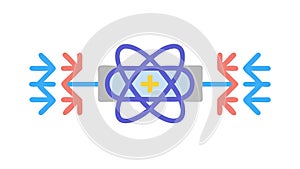 Atomic Structure Physics Science Energy Icon, vector design Generative AI