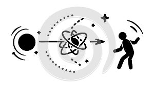 Atomic Structure Science Icon, vector design Generative AI