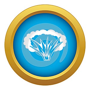 Atomical explosion icon blue vector isolated