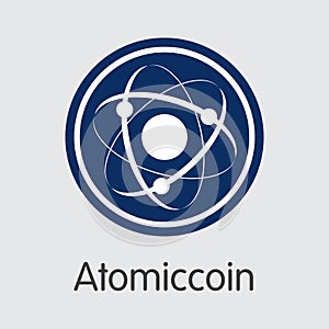 Atomiccoin - Blockchain Cryptocurrency Colored Logo.
