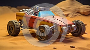Atompunk-inspired Toy Car Miniature For Tabletop Wargaming