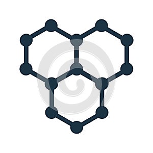 Atoms, carbon, chemical icon. Simple editable vector design isolated on a white background