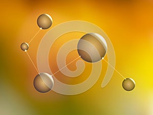 Atoms Chain Illustration