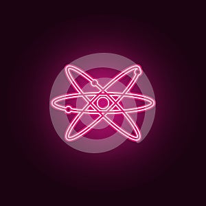 atoms icon. Elements of Ecology in neon style icons. Simple icon for websites, web design, mobile app, info graphics