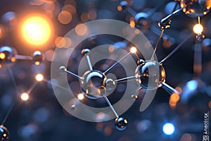 Atoms molecules magnification microscope atom particles hydrogen bonds chemistry technology molecular biology physics