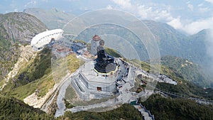Atop Fansipan Mountain in Sungroup tourist area: the tallest Buddha image in Southeast Asia