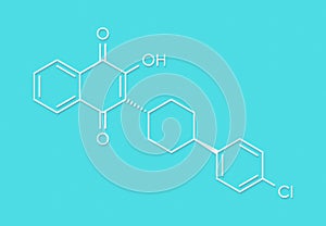 Atovaquone drug molecule. Skeletal formula.