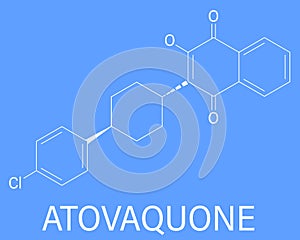 Atovaquone drug molecule. Skeletal formula.