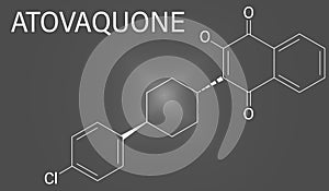 Atovaquone drug molecule. Skeletal formula.
