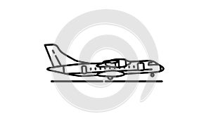 ATR 72 line icon on the Alpha Channel