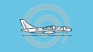 ATR 72 line icon on the Alpha Channel