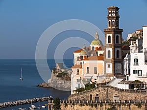 Atrani cupole and belltower photo