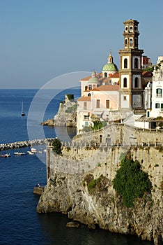 Atrani cupole and belltower photo