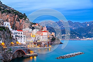 Atrani, Italy along the beautiful Amalfi Coast