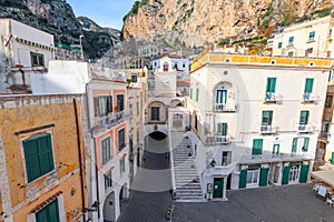 Atrani, Italy town view in the Amalfi Coast