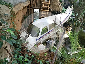 Atrap aircraft fallen in the jungle