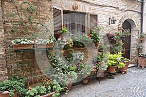 Old typical house in Atri, Italy photo