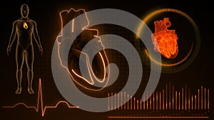 AV Node Signal or Atrioventricular Node Signal of Human Heart photo