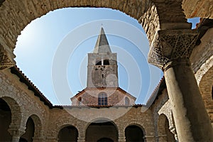 Atrium of Euphrasian basilica, Porec, Istria, Croatia