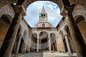 Atrium of Euphrasian basilica, Porec, Istria, Croatia