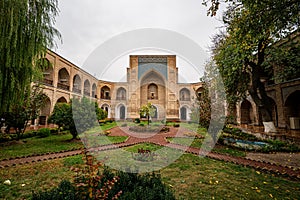Atrium garden of Kukeldash Madrasah, higher theological college., Tashkent