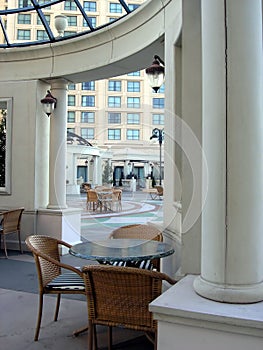 Atrium view of Luxury hotel photo