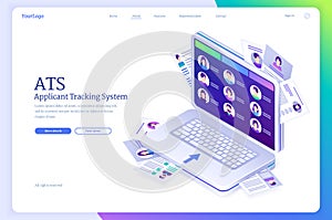 ATS, applicant tracking system isometric landing photo