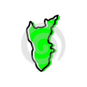 Atsimo-Andrefana region of the Madagascar vector map