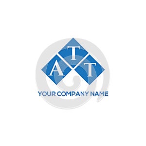 ATT letter logo design on white background. ATT creative initials letter logo concept. ATT letter design photo