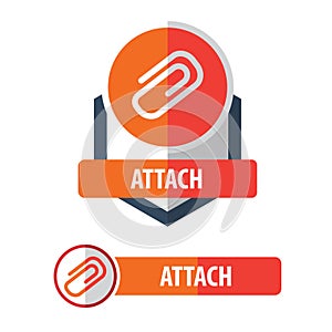 attach button. Vector illustration decorative design