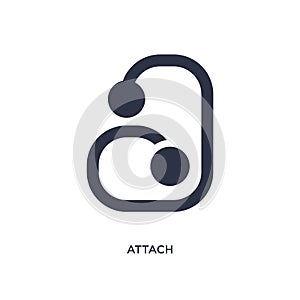 attach icon on white background. Simple element illustration from geometry concept