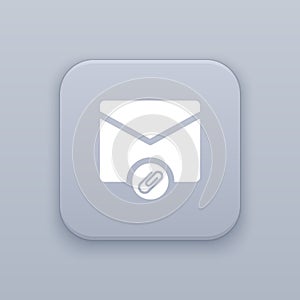 Attach Mail button, best vector