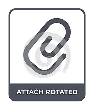 attach rotated icon in trendy design style. attach rotated icon isolated on white background. attach rotated vector icon simple