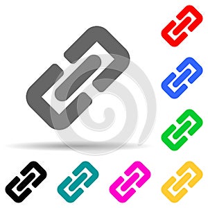 attach sign multi color style icon. Simple thin line, outline vector of web icons for ui and ux, website or mobile application