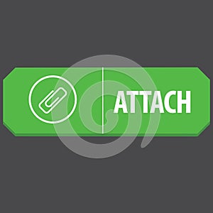 attach web button. Vector illustration decorative design