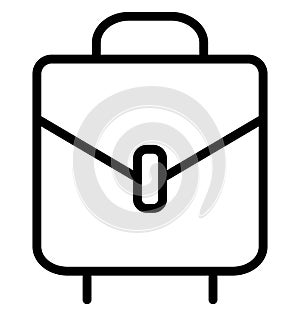 Attache Case Isolated Line Vector Icon that can be easily modified or edited.