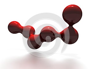 Attached red spheres